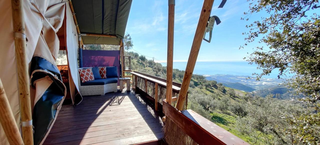 Campo Agave Luxury Tents Sayalonga Eksteriør billede